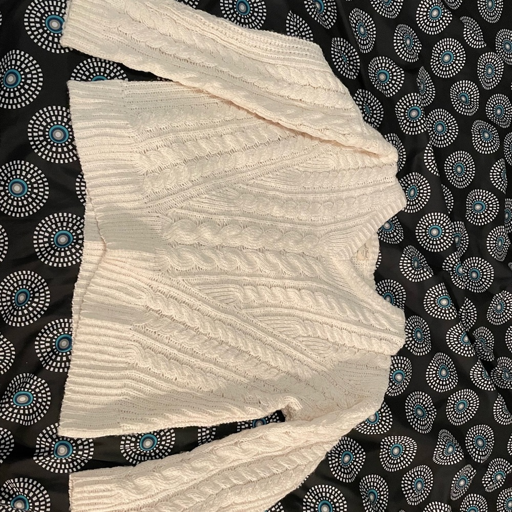 white sweater